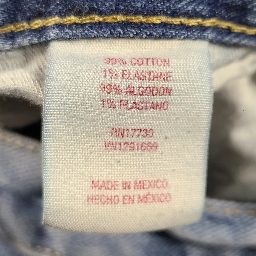 MOSSIMO 30x29 VINTAGE FADED DISTRESSED DENIM BLUE MENS TOTAL FLEX JEANS